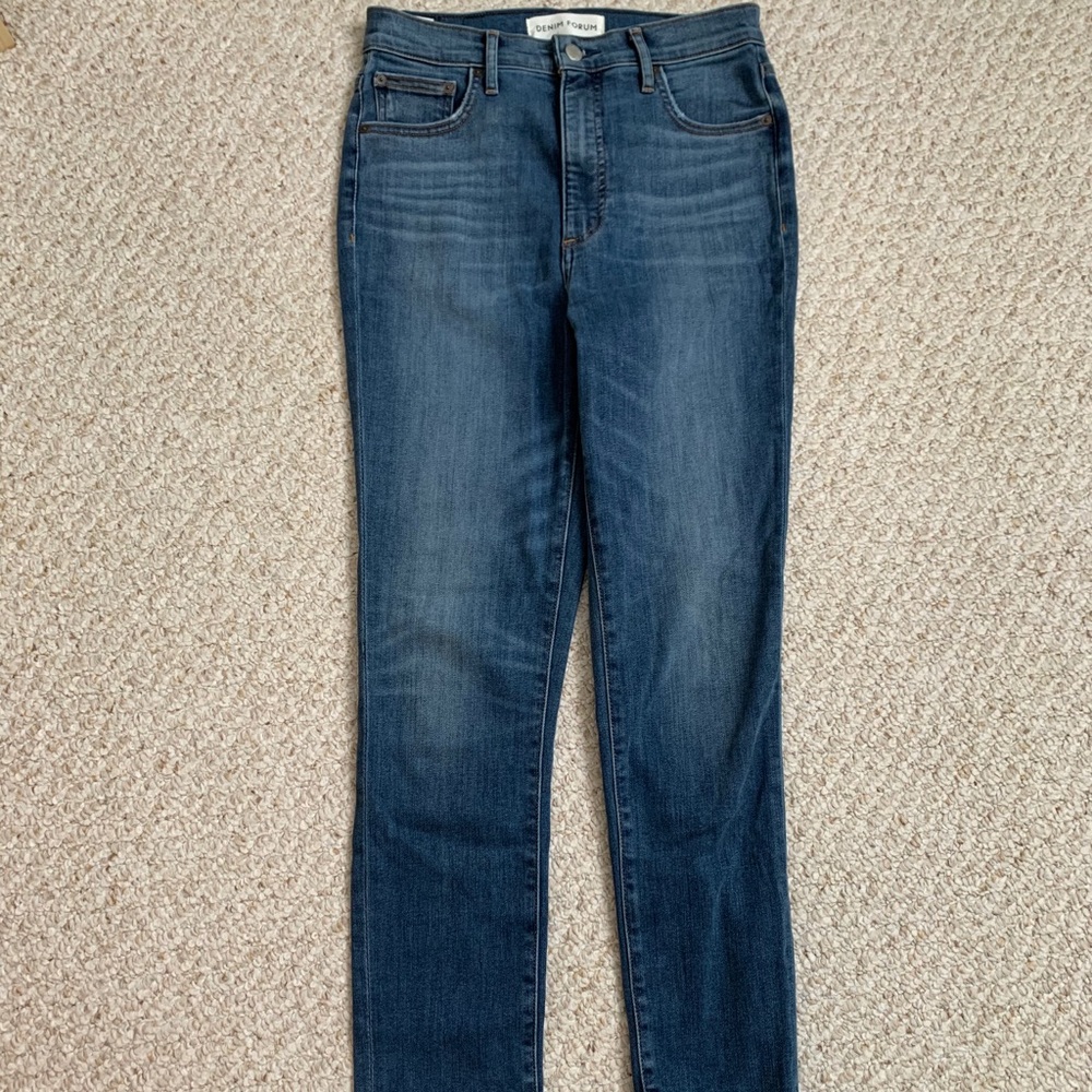 Denim Forum Lola High Rise Skinny Crop